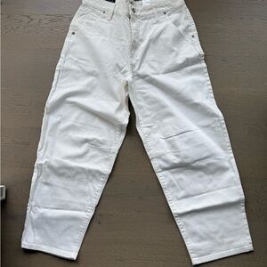 Banana Republic Factory Mid-Rise Barrel Jeans – Ecru/White – Size 30 / 10 (NWT)